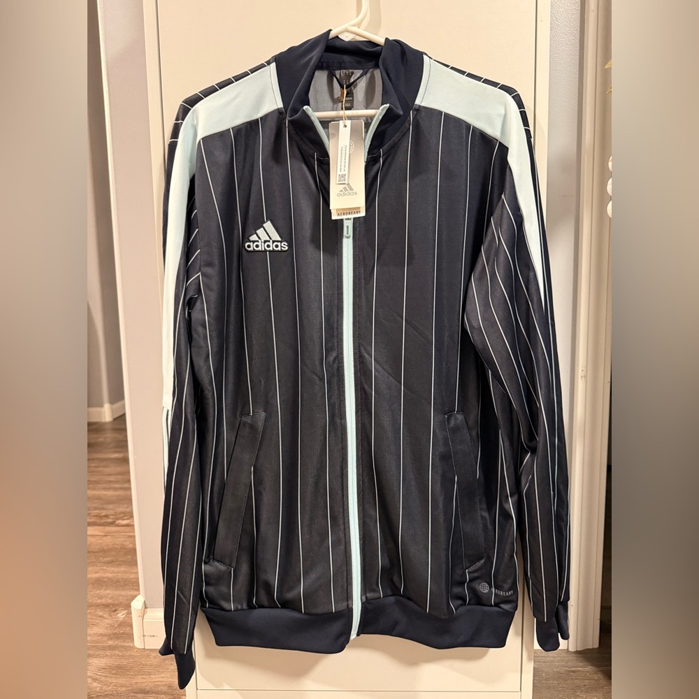 Adidas Dark Blue Pinstripe Track Jacket